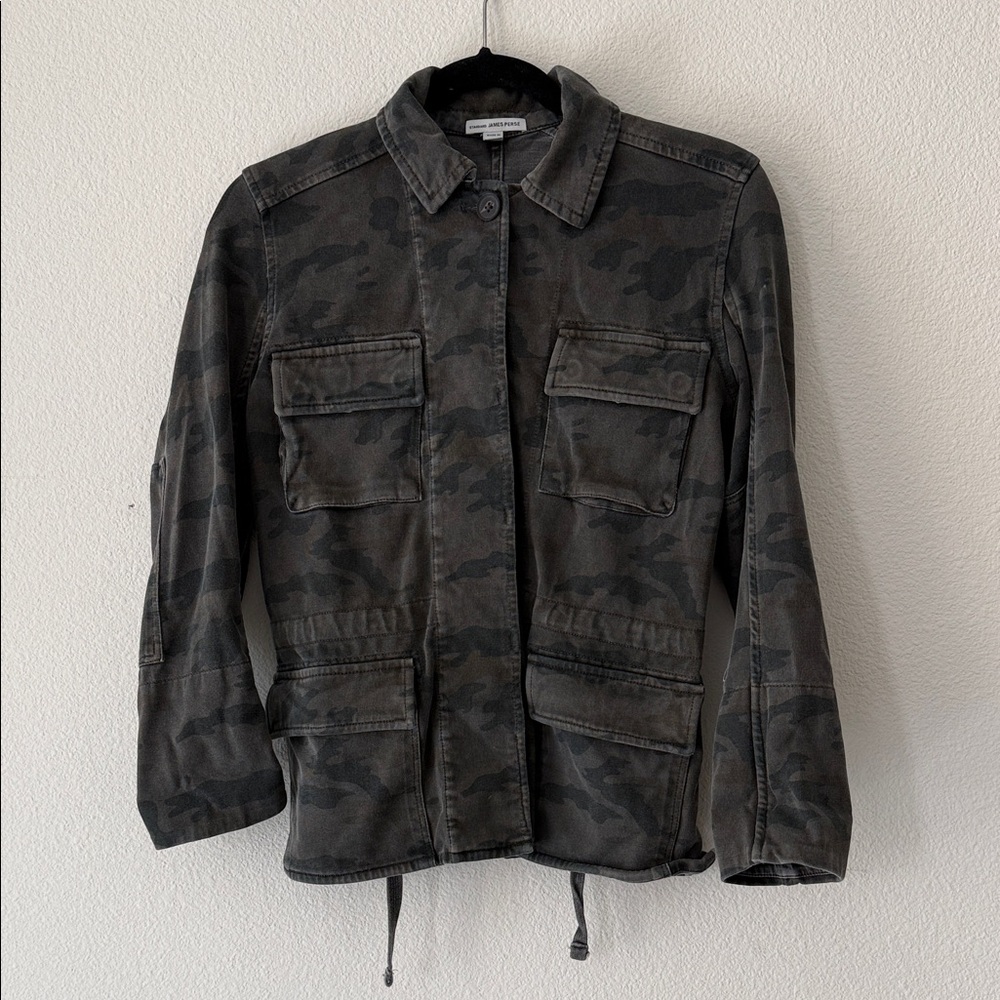 James Perse 100% Cotton Camouflage Utility Style Jacket